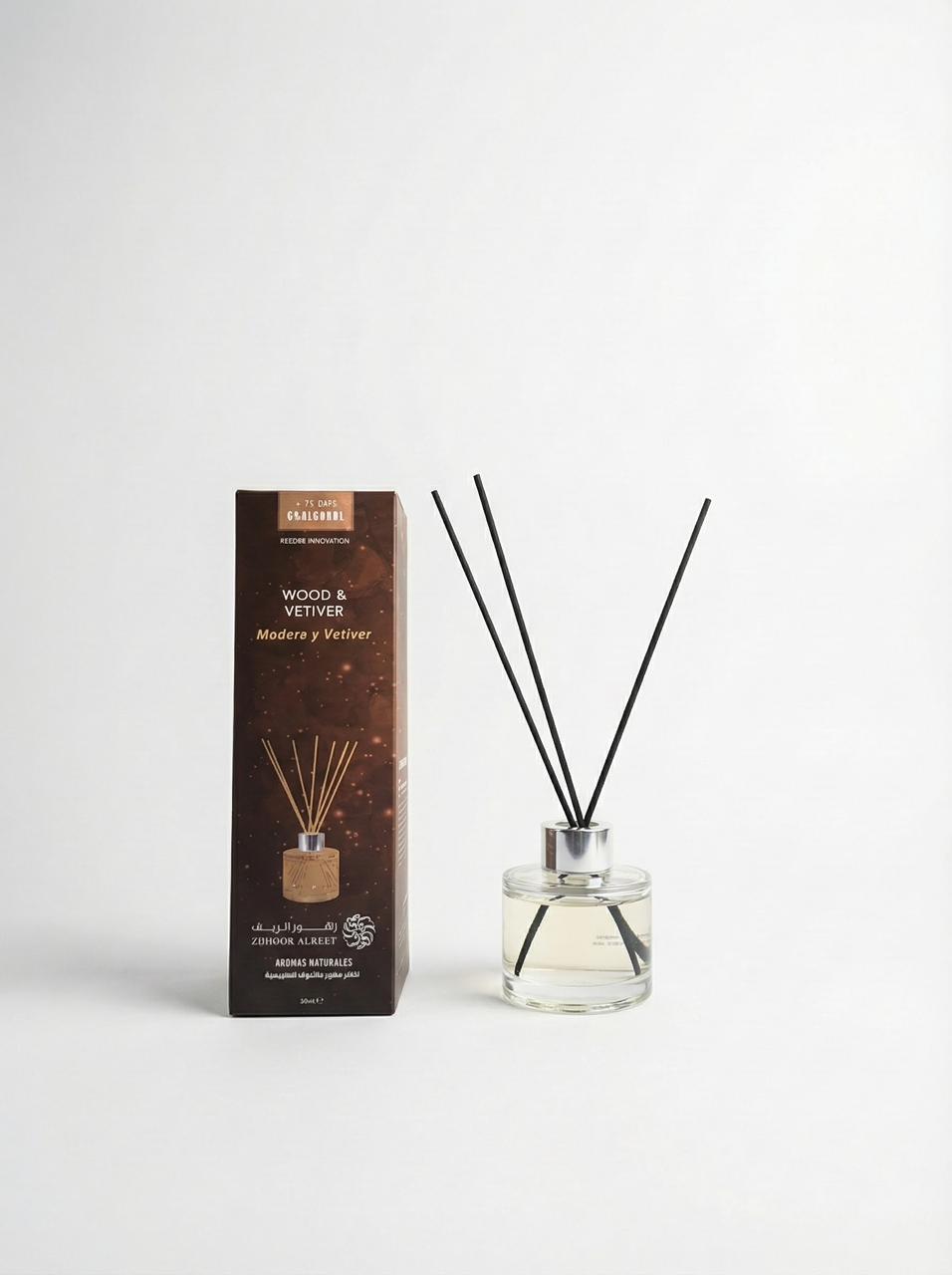 ناشر أعواد عطري ميكادو برائحة الخشب والفيتيفر – 90 مل - Zohoor alreef SA